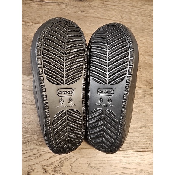 Crocs Classic Cozzzy Womens Size 11 Mens 9 Black Slide Sandals - Picture 5 of 5
